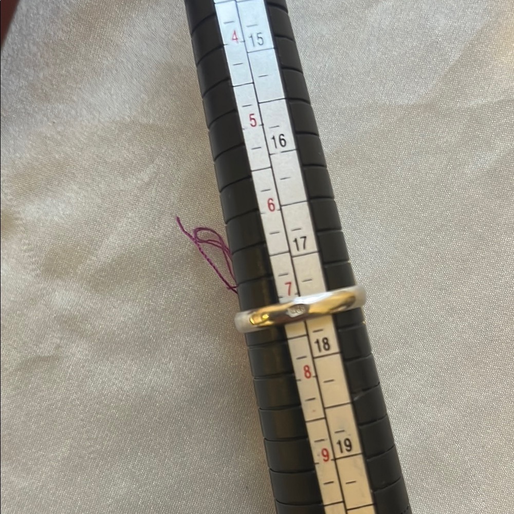 Bold Silver And Orange Statement Ring - image 3